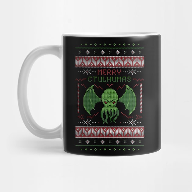 Merry Cthulhumas! Ugly Sweater Christmas Cthulhu by badsector